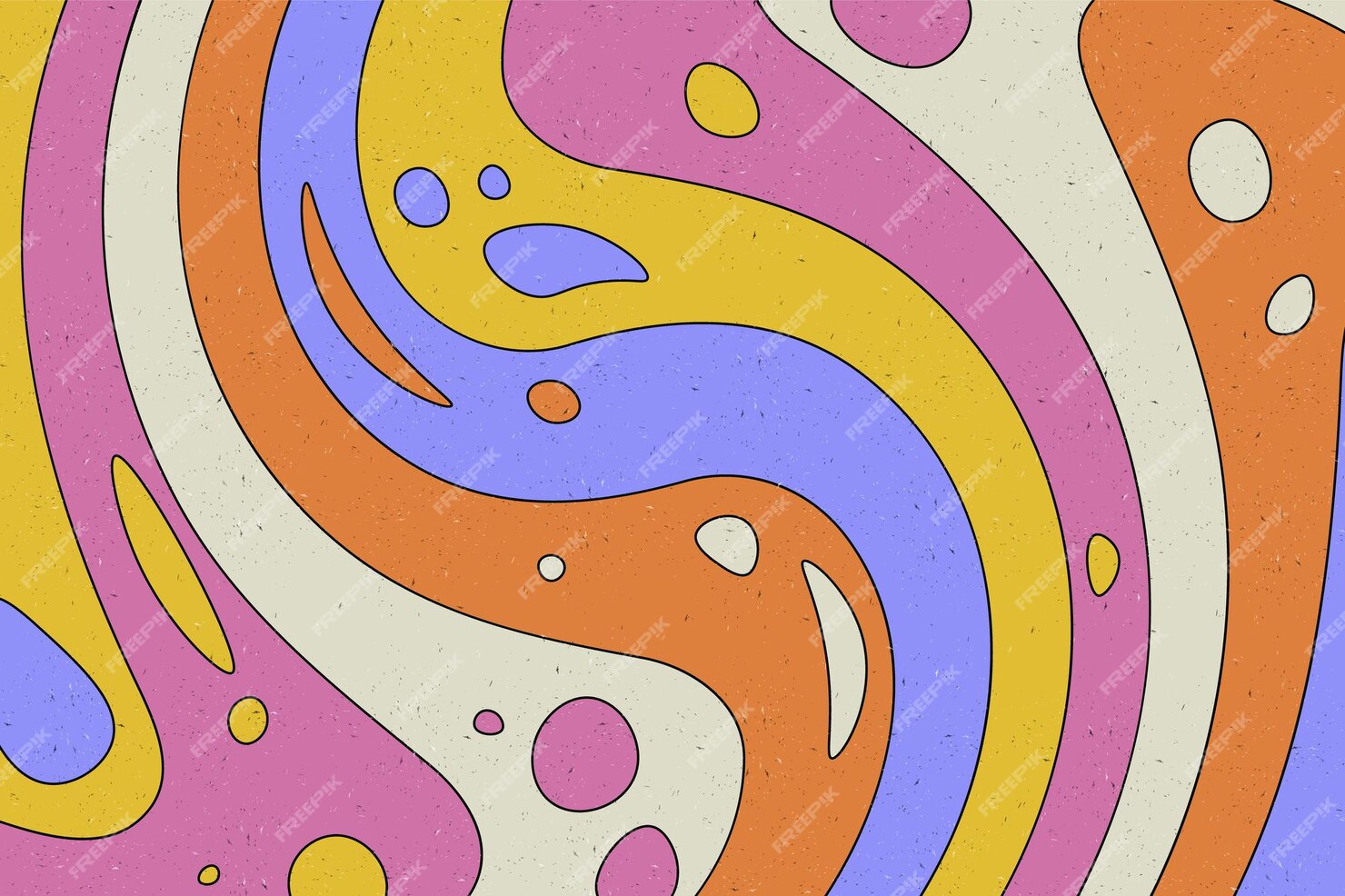 Premium Vector | Abstract psychedelic groovy background. vector ...
