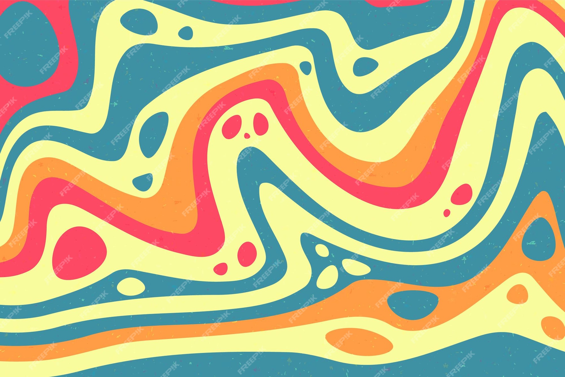 Premium Vector | Abstract psychedelic groovy background vector illustration
