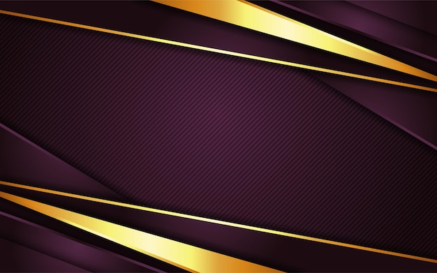Premium Vector | Abstract purple dynamic with lines gold background
