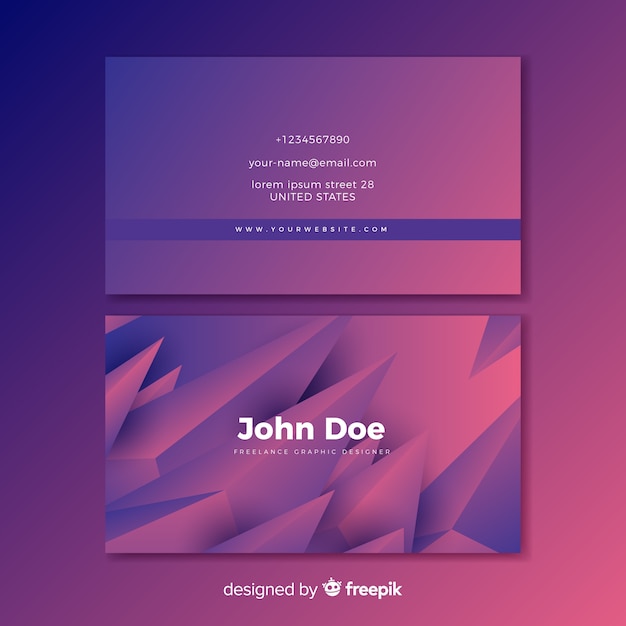 Download Free Download Free Abstract Purple Gradient Business Card Vector Freepik Use our free logo maker to create a logo and build your brand. Put your logo on business cards, promotional products, or your website for brand visibility.