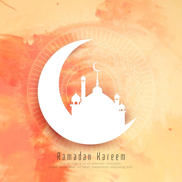 Abstract ramadan kareem elegant background Free Vector