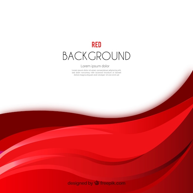 Abstract red waves background
