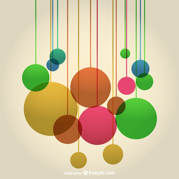 Download Free Vector | Abstract round shapes composition background
