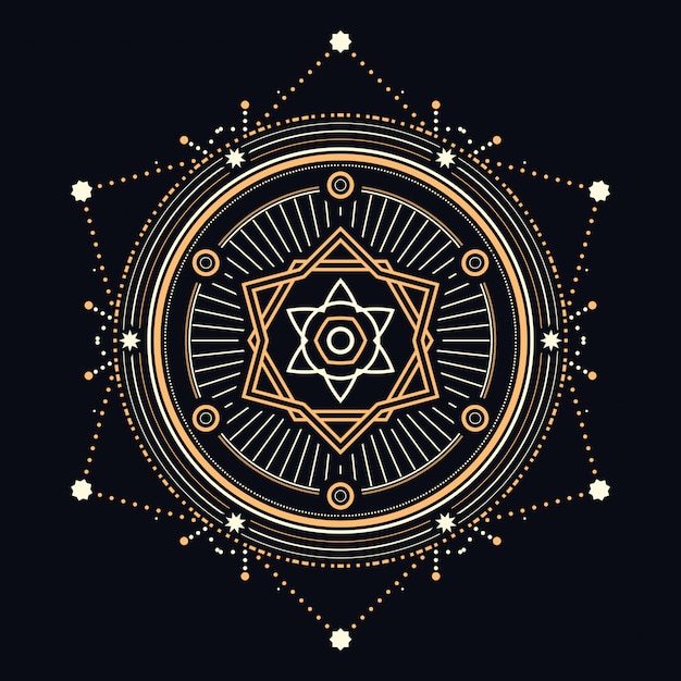 Premium Vector Abstract sacred or celestial design