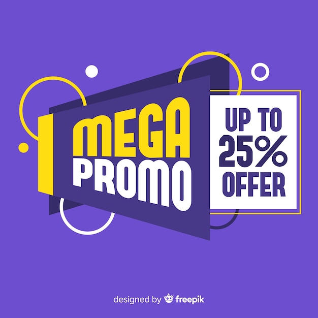 Abstract sales background flat style Free Vector