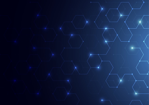 Abstract science concept background polygonal Premium Vector