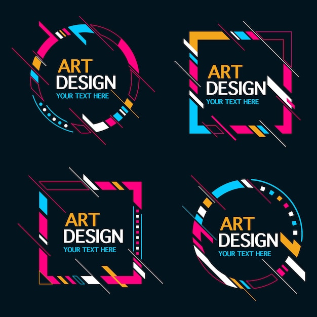 Free Vector Abstract Shape Banner Frame Collection