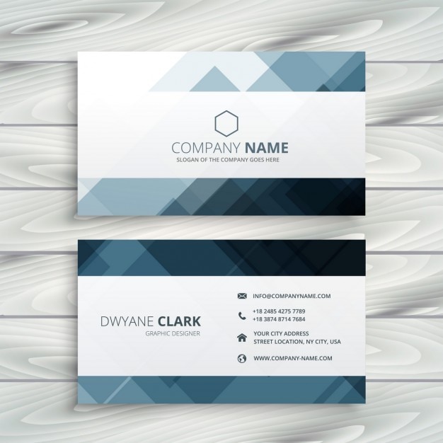 Abstract shapes business card