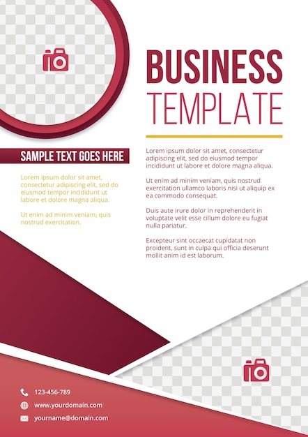 Abstract shapes corporative flyer  template Free Vector