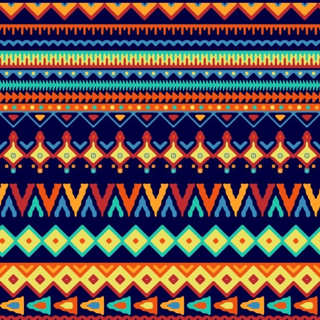Abstract shapes pattern in ethnic style Vector | Free Download