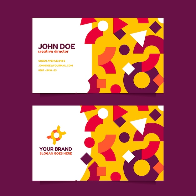 Free Vector | Abstract shapes visiting card template