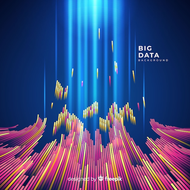 Abstract and shiny big data background Free Vector