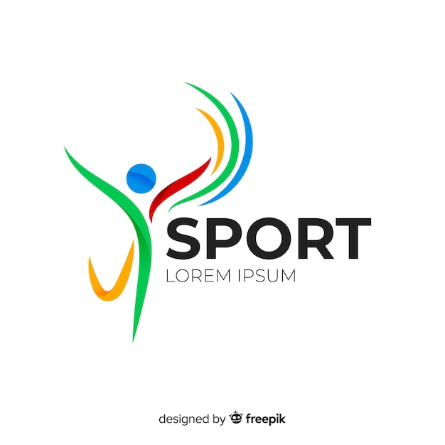 Premium Vector | Abstract silhouette sport logo flat design