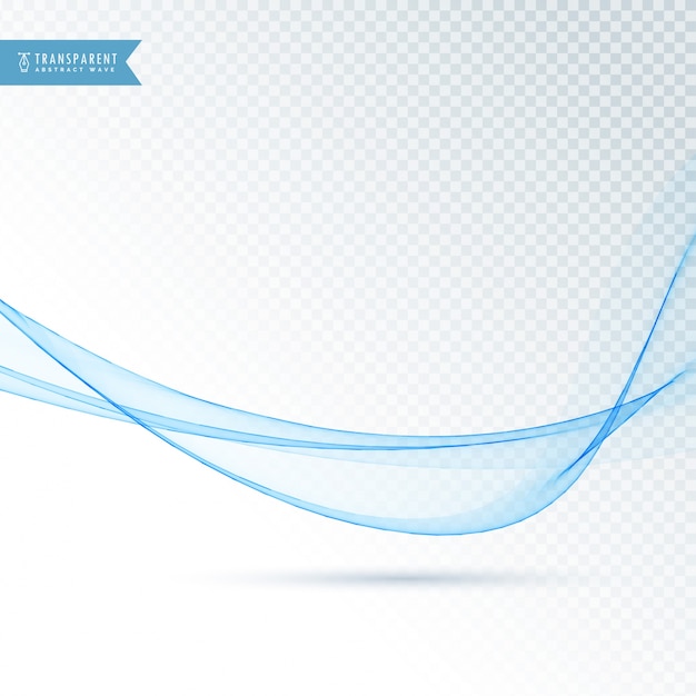 Premium Vector | Abstract smooth transparent blue wave background