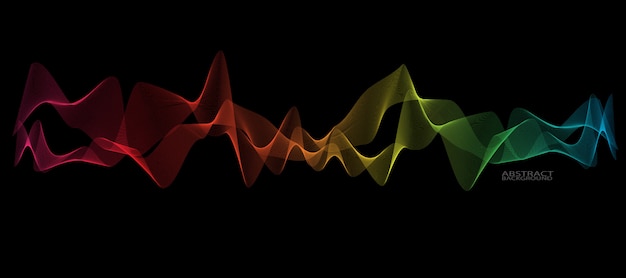 Abstract smooth wave line Premium Vector