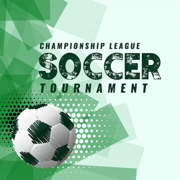 Abstract soccer tournament background in grunge\
style
