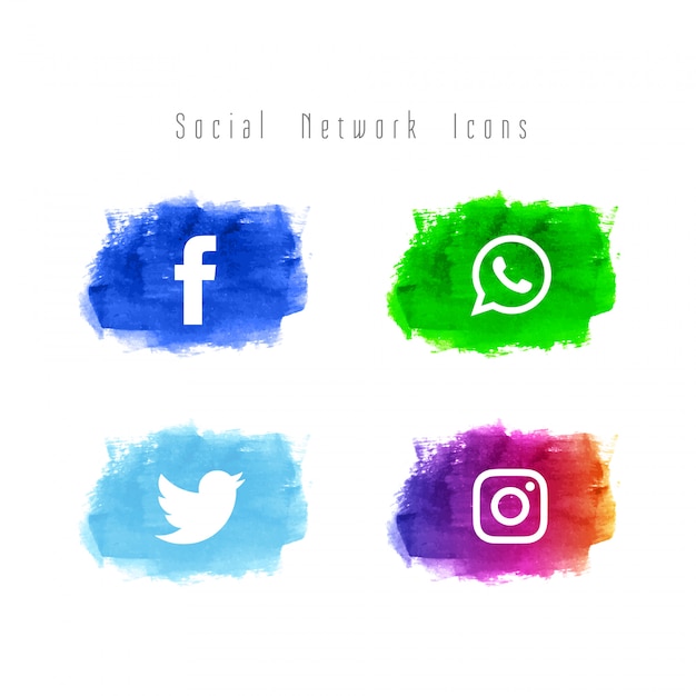 Download Free Abstract Social Network Watercolor Icon Set Free Vector Use our free logo maker to create a logo and build your brand. Put your logo on business cards, promotional products, or your website for brand visibility.