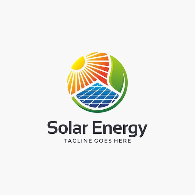 Premium Vector | Abstract solar energy logo