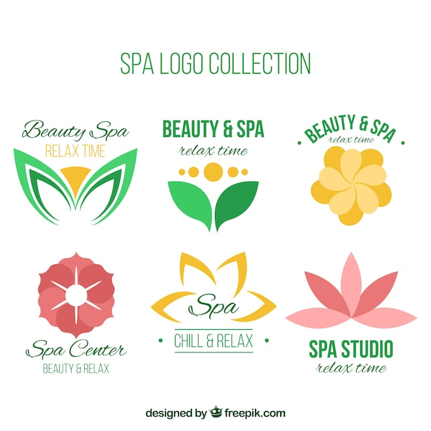 Premium Vector | Abstract spa logo collection