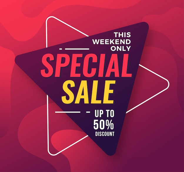 Abstract special sale promotion banner template Vector ...