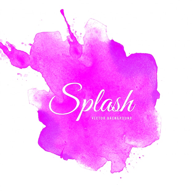 Abstract splash pink watercolor background | Free Vector