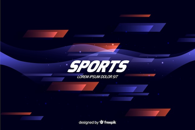 Free Vector | Abstract sport background flat style