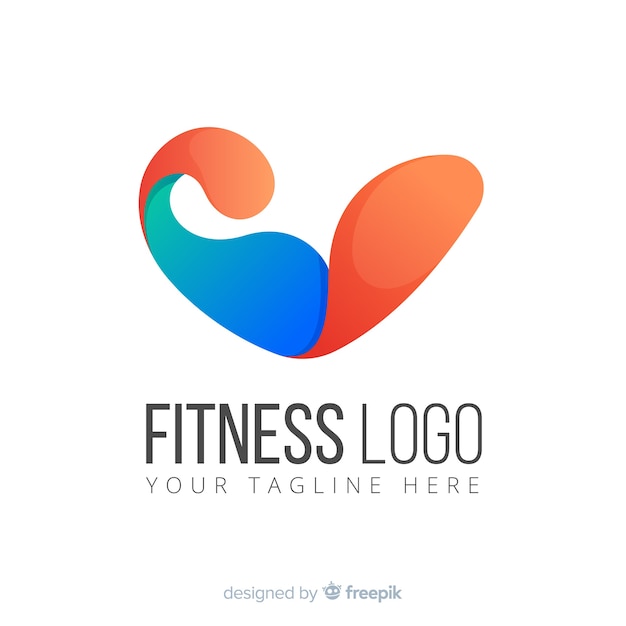 Download Free Vector | Abstract sport fitness logo or logotype template