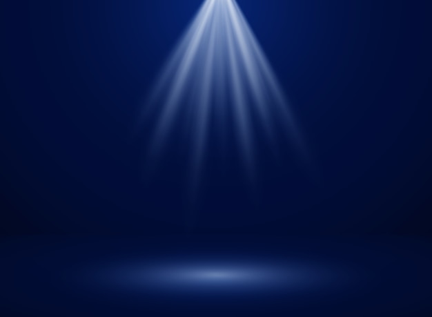 Premium Vector Abstract Of Spotlight Presentation On Dark Blue Gradient Background