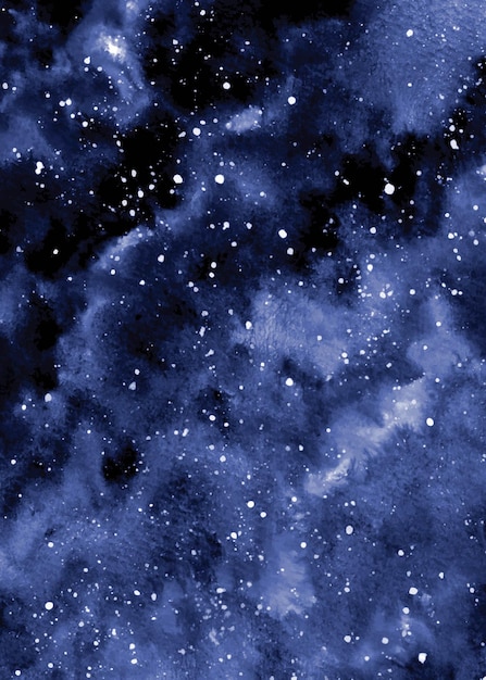銀河水彩背景の抽象的な星空夜空 プレミアムベクター