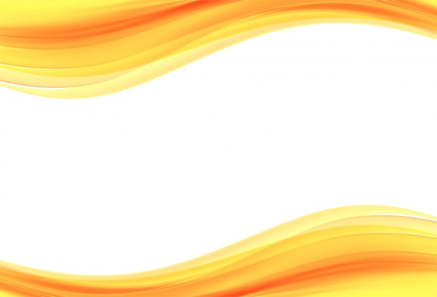 Abstract Stylish Orange And Yellow Waves Background Free Vector