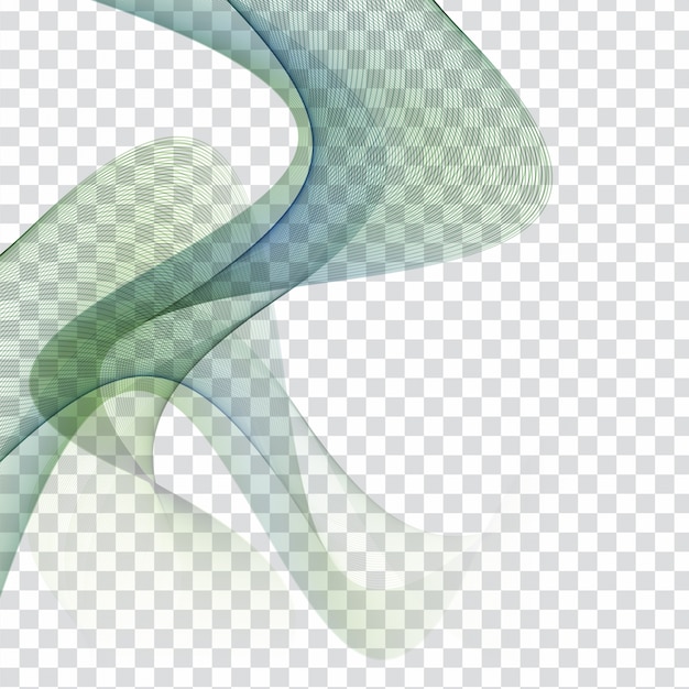 abstract stylish wave design on transparent background_1055 3009