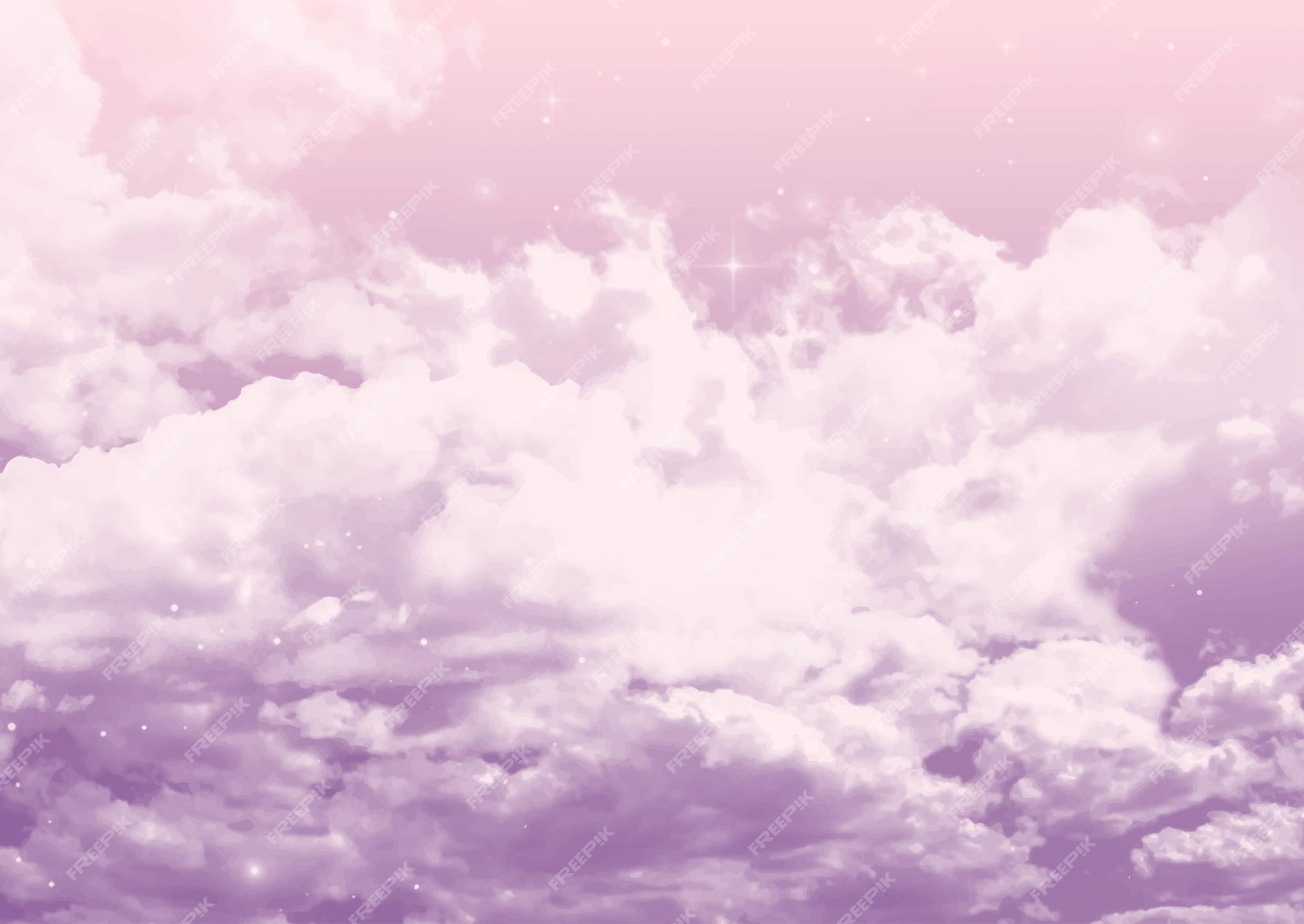 Free Vector | Abstract sugar cotton candy pink clouds background