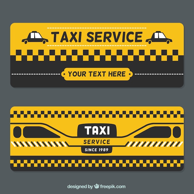 Abstract taxi banners