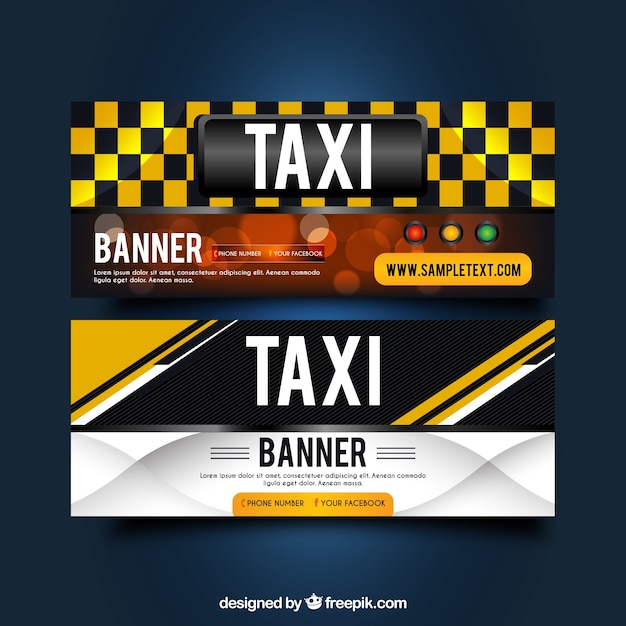 Abstract taxi banners