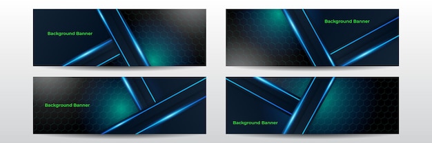 Premium Vector | Abstract tech banner background. futuristic technology ...