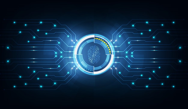 Abstract technology backgroundsecurity system with fingerprint letter p sign Premium Vector
