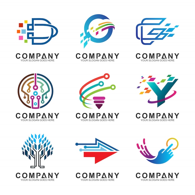 Download Free Abstract Technology Business Logo Design Collection Premium Vector Use our free logo maker to create a logo and build your brand. Put your logo on business cards, promotional products, or your website for brand visibility.