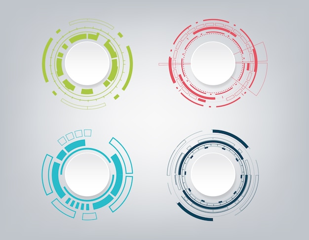 Abstract technology communication design. Premium Vector