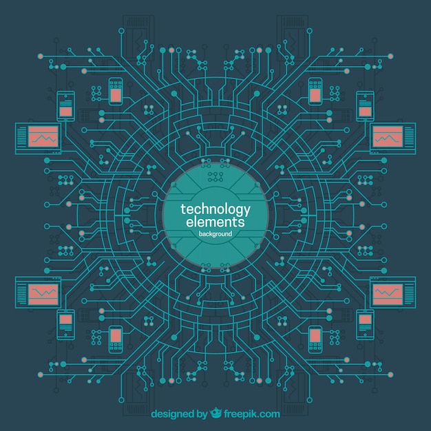 Abstract technology elements background