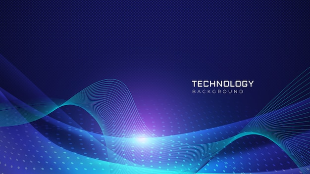 Premium Vector | Abstract technology waves background