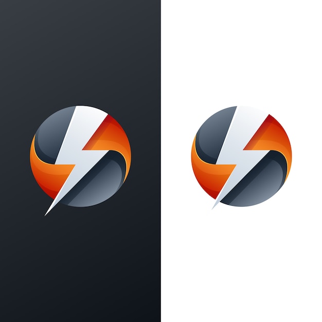 Premium Vector | Abstract thunder logo design