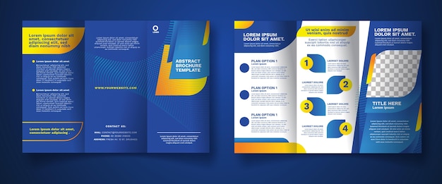 Abstract trifold brochure concept Premium Vector