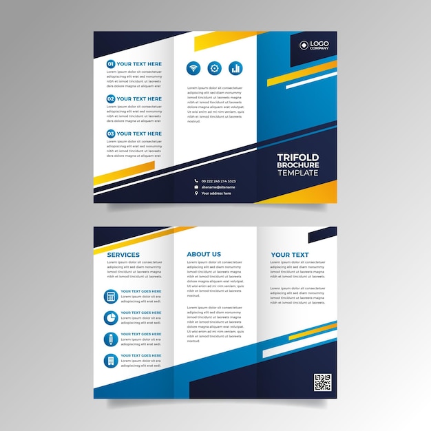 Free Vector | Abstract trifold brochure template