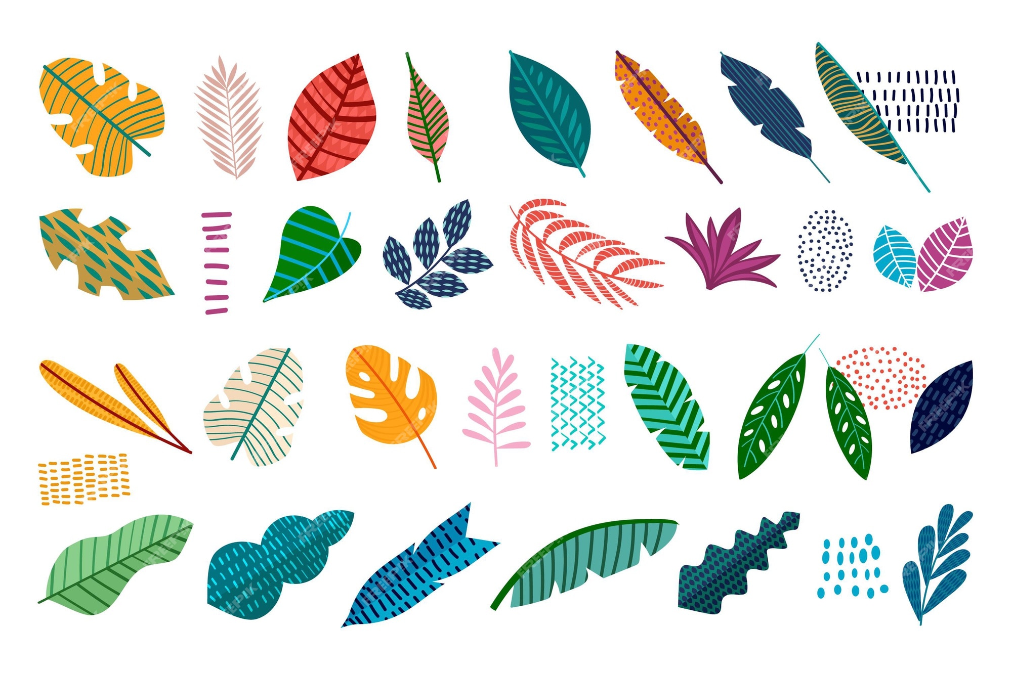 Free Vector Abstract tropical leaves concept