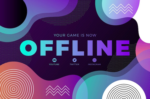 Free Vector Abstract Twitch Offline Banner