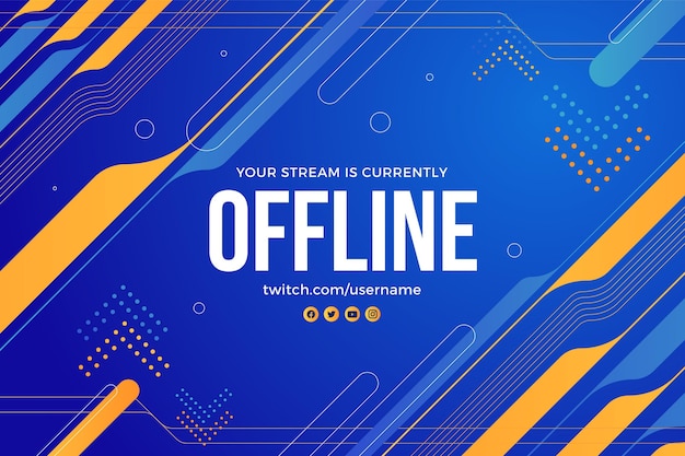 Free Vector Abstract Twitch Offline Banner