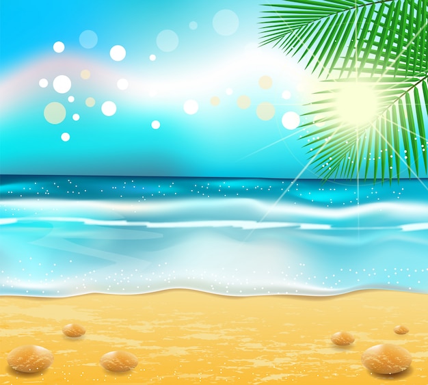 Abstract Vector Beach Background Vector | Premium Download