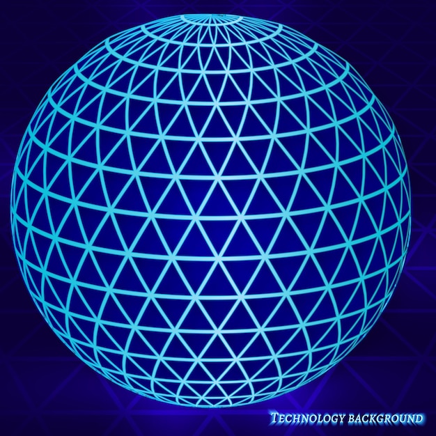 Premium Vector Abstract Vector Sphere Futuristic Technology