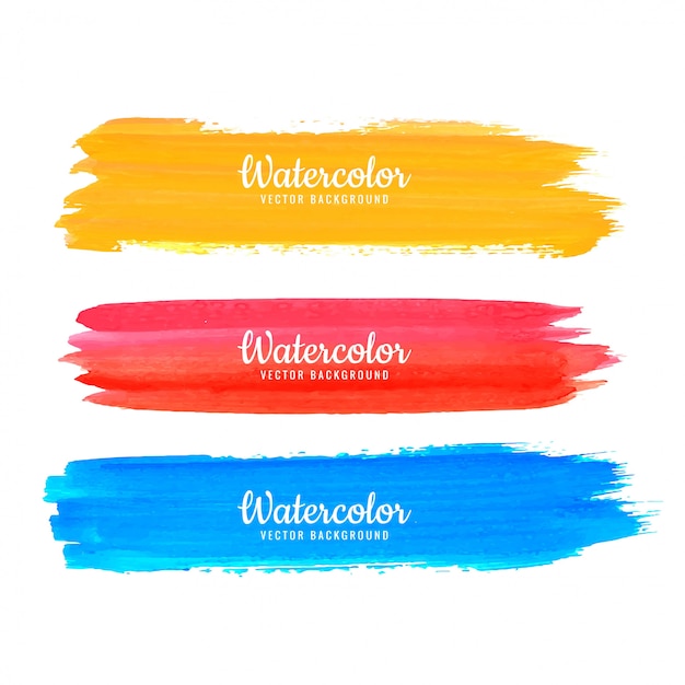 Abstract watercolor colorful strokes vector Vector | Premium Download