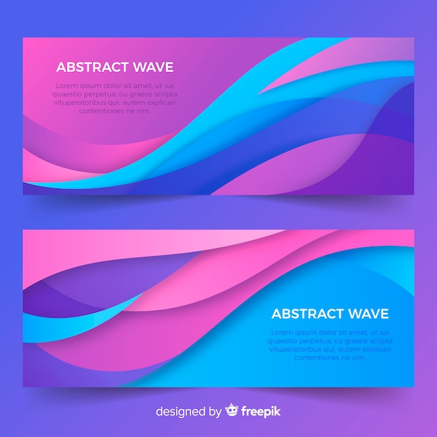 Free Vector Abstract Wave Banners